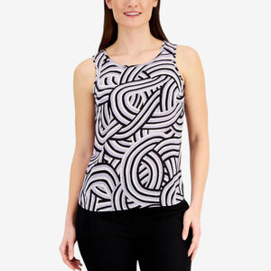 Anne Klein Women’s Top Office Siren Purple Corporate Chic Power Dressing Sz M